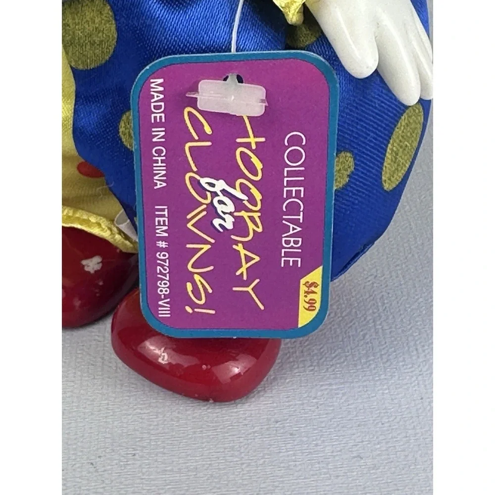 Vintage Hooray For Clowns Porcelain Clown Figurine Rite Aid Balloon Doll Tag
